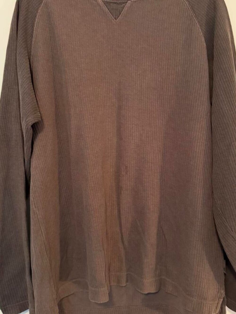Woolrich Brown Ribbed Knit Crewneck Sweatshirt Size M